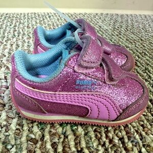 Baby Pink Sparkle Pumas Size 4